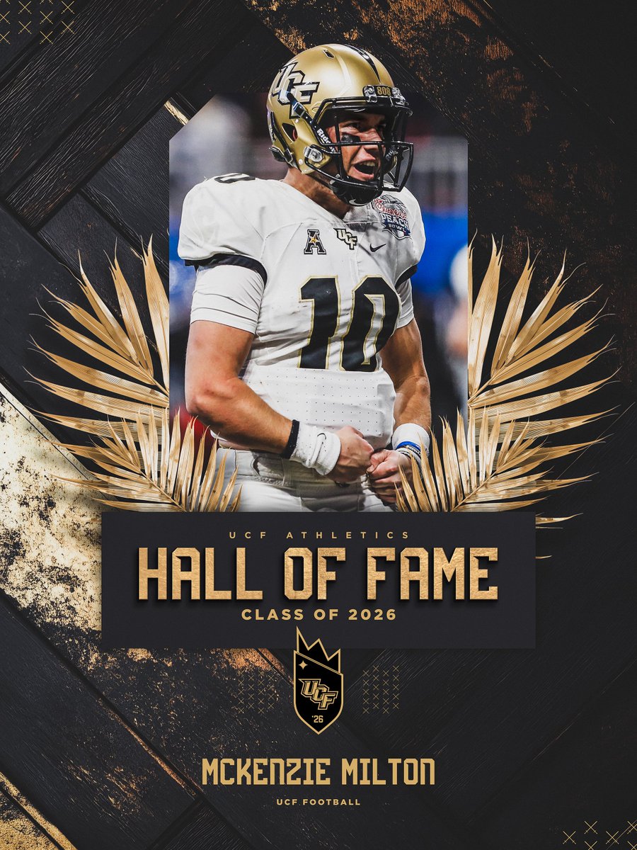 UCF_Football's tweet photo. First Ballot Hall of Famer, McKenzie Milton 🏆 https://t.co/6LbU5lkOK1