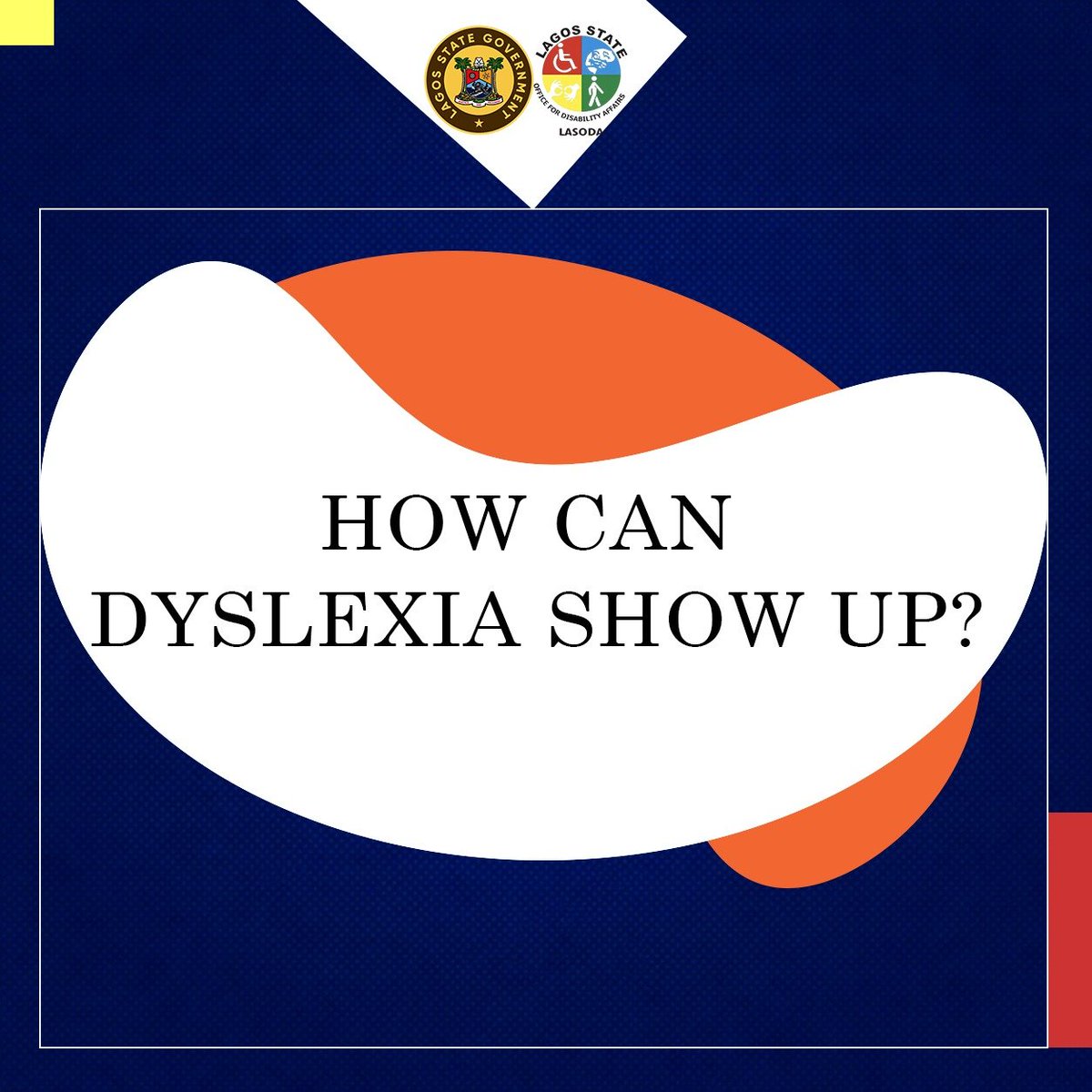 officiallasoda's tweet photo. How can dyslexia show up?

Not just "mixing up letters". It can affect reading, writing, spelling and how someone processes text.

Knowing the signs helps us support learners better, instead of mistaking struggles for laziness.

Only a proper assessment can confirm it.

#LASODA https://t.co/ctpR2j5aCW
