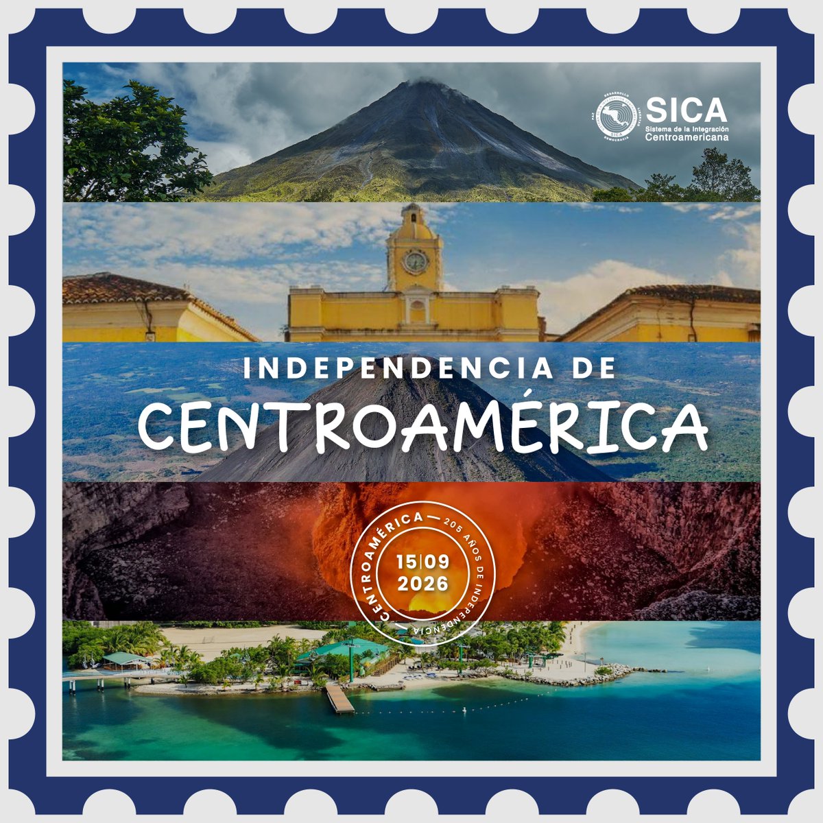 sg_sica's tweet photo. #IndependenciaCentroamérica | En 2026, Centroamérica cumple 205  años de Independencia. 

El 15 de septiembre de 1821 marcó el inicio de una historia compartida, cuando se firmó el Acta de Independencia en el Palacio Nacional de Guatemala. 

Celebramos las raíces de Centroamérica, su historia, tradiciones, diversidad y la visión de una región integrada para construir oportunidades y bienestar para nuestros pueblos. 

¡ Feliz Mes de la Independencia 🇨🇷🇸🇻🇬🇹🇭🇳🇳🇮 !

#15deSeptiembre #Centroamérica