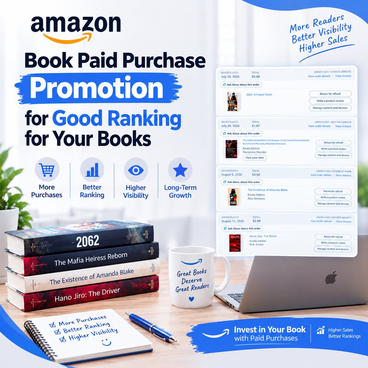 ecomvive's tweet photo. π Kindle book stuck in rankings?
I can help with 30-50 organic purchases per title. Any priceβ$0.99, $1.99, $2.99+ π
Amazon sales time is now! DM me π©.
#KindleBooks #AmazonRanking #BookBoost #IndieAuthor #SelfPublishing #KindleSales #AuthorSupport https://t.co/WdgIz6MToZ