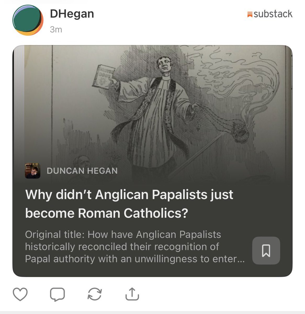 DuncanHegan1's tweet photo. I have published my MA dissertation on Anglican Papalism on Substack! If you love (or hate) Anglican Papalism or the history of the Anglo-Catholic movement in general, give it a read (link in replies) https://t.co/7feqmgpCeZ