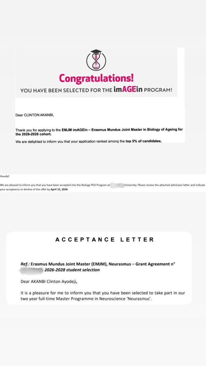 Bolect_C's tweet photo. A few months ago, I turned down a fully funded PhD in the US. 🇺🇸 

With three fully funded offers, I had a difficult choice: start a PhD or pursue one of two Erasmus Mundus scholarships in Europe. 🇪🇺

I chose the latter, and today, I'm glad to share that I'm starting the Erasmus Mundus Joint Master’s in Neuroscience (Neurasmus) at the University of Coimbra, Portugal, with year two ahead in France, Germany, or Canada. 🇵🇹 🇫🇷 🇩🇪 🇨🇦 

I’m truly grateful for how far this journey has come. 

All thanks to God. 🙏