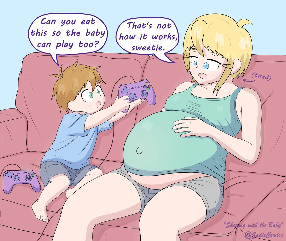 ZadieComics's tweet photo. "Sharing with the Baby" ❤️ https://t.co/czdw6NiIio