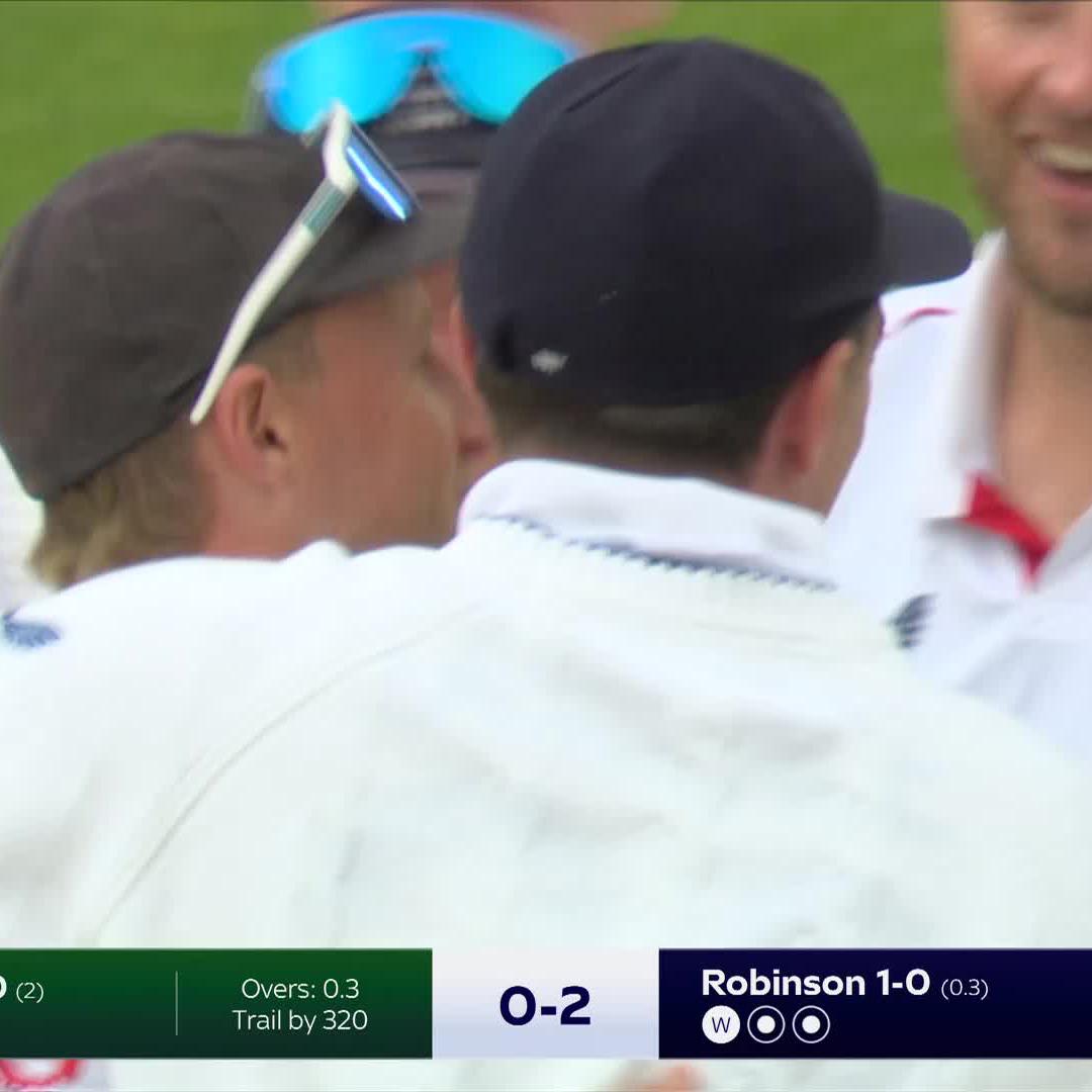 Ollie Robinson gets two wickets in