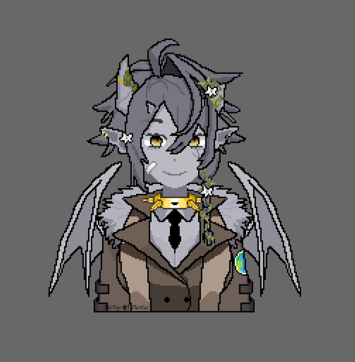 TheTopofHatThe's tweet photo. #GoyleGallery
I had some fun with this one, my usual background color didn't work with the gray, so I made it darker. Also I think the black outline turned out well c:
still not sure if its a gray shirt or not. https://t.co/Ssqma0GM8e
