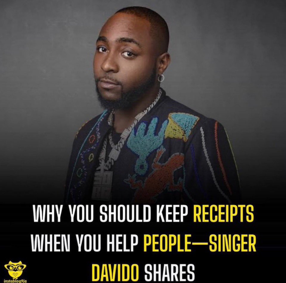 raheemotic's tweet photo. .@davido hope you didn’t forget to keep Benson receipts 🧾😂 https://t.co/8Ixa1d13bj