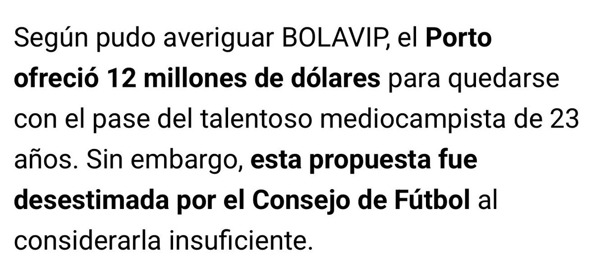 Labocatw's tweet photo. ES OFICIAL: NUESTROS DIRIGENTES SON INÚTILES

EN EL PRINCIPIO DEL 2025 EL CONSEJO DE FÚTBOL CON RIQUELME RECHAZARON UNA OFERTA DE 12M USD POR EL 100% DEL PASE DE KEVIN #ZENON AL PORTO. 

HOY LO VENDIERON POR 4.8M USD. 

NEGLIGENCIA? INOPERANCIA? INÚTILES? https://t.co/MAYLCGz37q