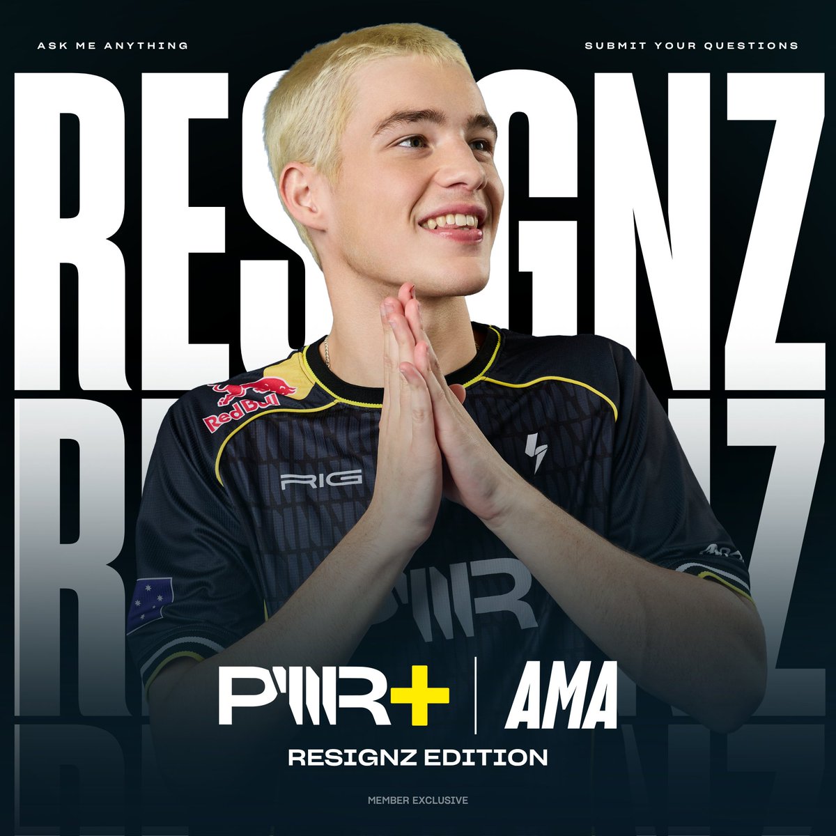 TeamPWR's tweet photo. Just in time for Globals! Drop your Resignz questions below for yours to be featured in the next PWR+ Ask me Anything. https://t.co/QlOeQt6dLd