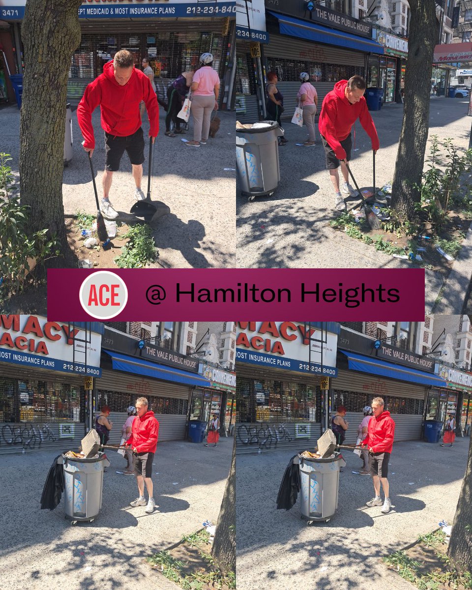 aceprogramsny's tweet photo. Another successful job done by the crew! Manny was on his #HamiltonHeights route, cleaning up and making #Broadway a cleaner avenue!
We thank Council Member @CMShaunAbreu for his continued support in making Manhattan a cleaner borough for all!
#ACEPrograms #beautification https://t.co/ZJ0BhRoGTb