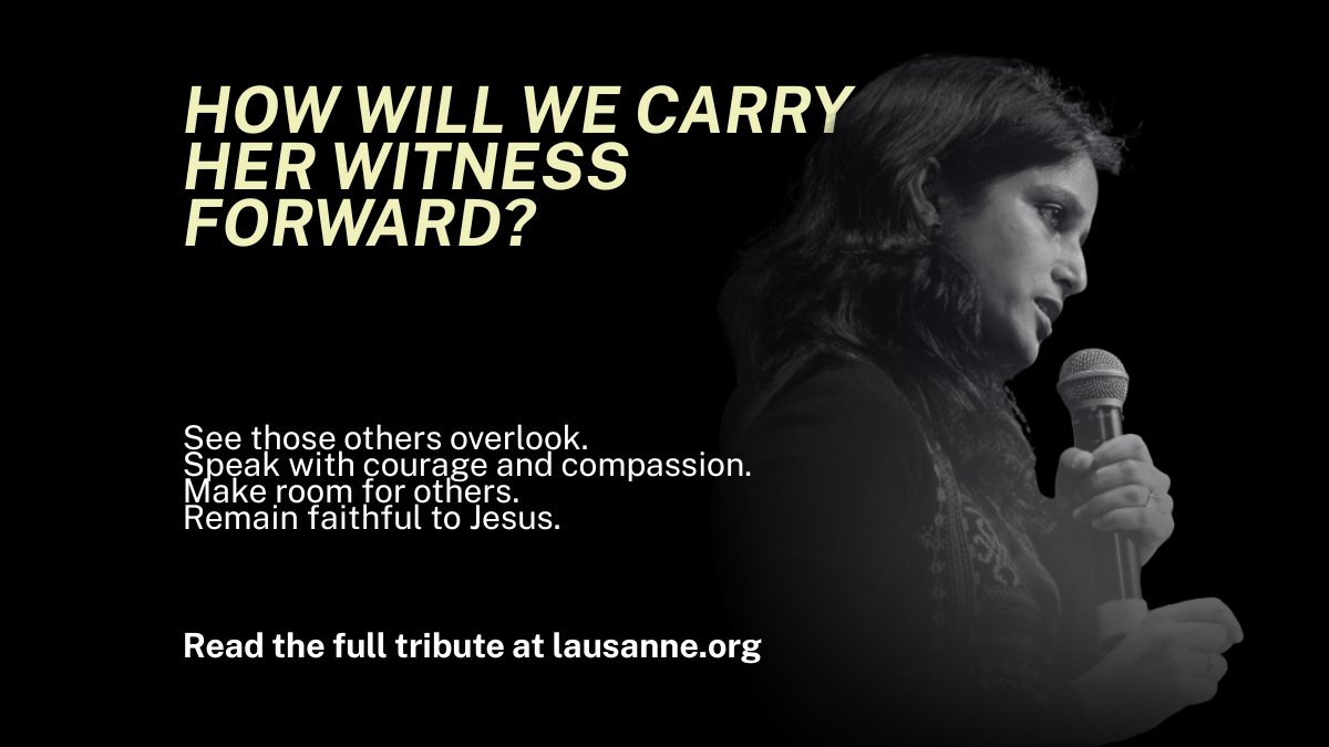 lcwe's tweet photo. Pranitha Timothy’s legacy was not only in what she accomplished, but in how she followed Christ.

She saw those others overlooked.
She spoke with courage.
She made room for others.
She remained faithful.

How will we carry that witness forward?

Remembering Pranitha Timothy

#GlobalMission #ChristianLeadership