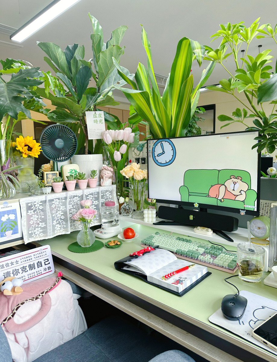 SashaBonasera's tweet photo. Mi escritorio ideal para trabajar: ordenado, con una planta para dar vida y mis herramientas al alcance. Productividad y estilo en un espacio pequeo! https://t.co/iqAJp23ncH
