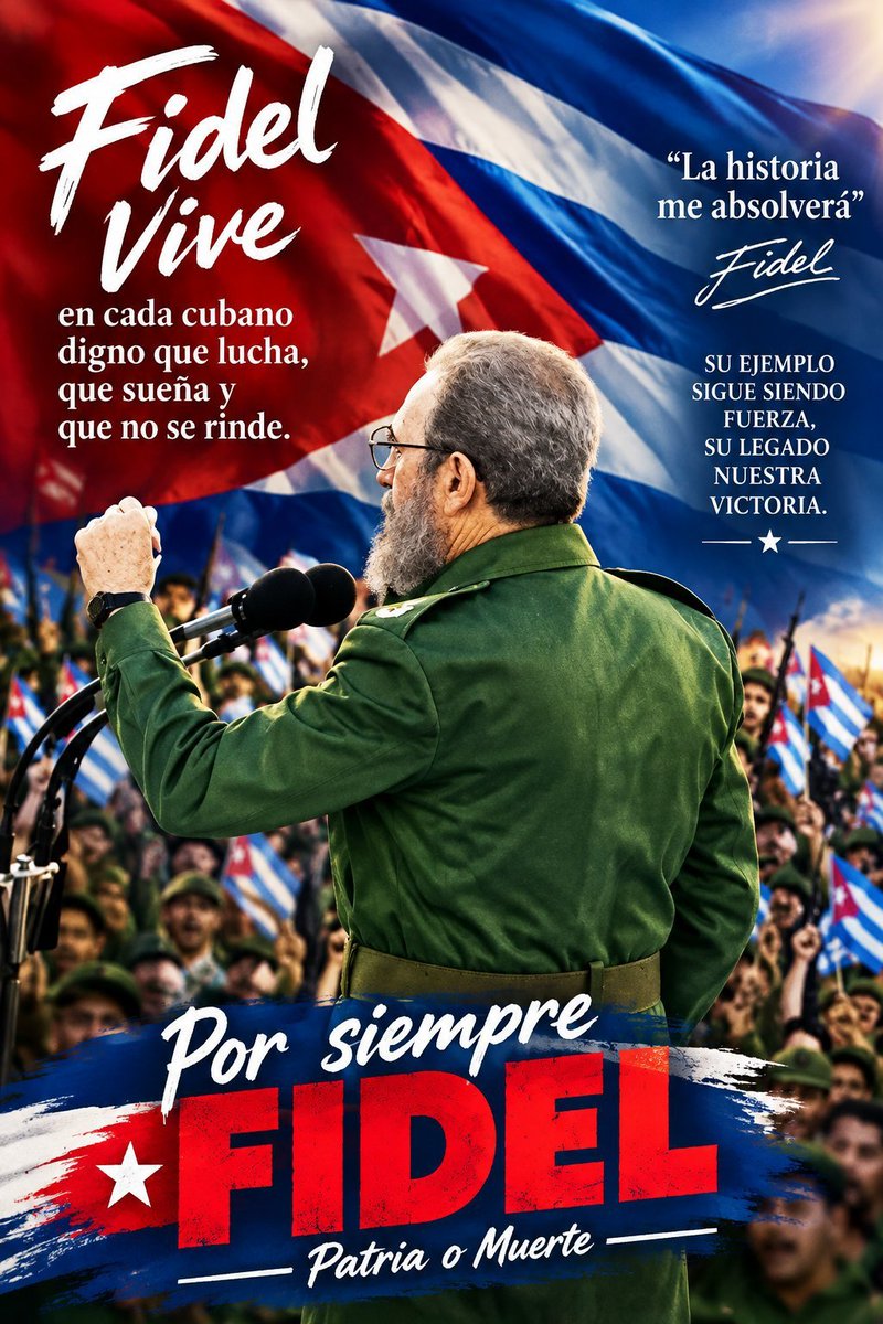 PedroGL_2510's tweet photo. 🇨🇺 “La lucha por la paz significa luchar por salvar a la humanidad de una destrucción apocalíptica, significa luchar por salvar a cientos de millones de vidas de hombres, de mujeres, de jóvenes, de ancianos y de niños”.
#CubaSoverana
#100AñosConFidel https://t.co/UfuRNRIXz0