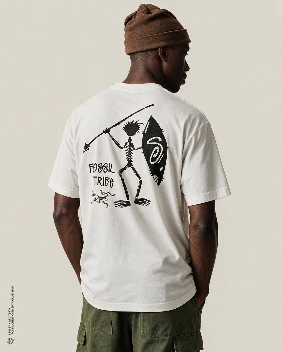 xztals's tweet photo. The collection is built around that, taking elements from the symbolic logo, fossils, and Stussy’s signature tribal references across a range of technical pieces. https://t.co/DCP7FaUy7h