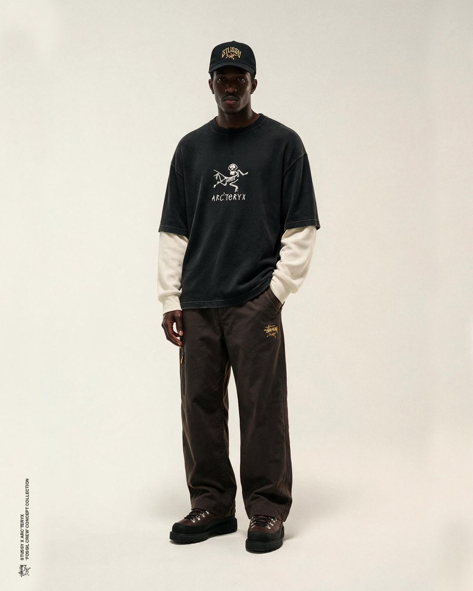 xztals's tweet photo. The collection is built around that, taking elements from the symbolic logo, fossils, and Stussy’s signature tribal references across a range of technical pieces. https://t.co/DCP7FaUy7h