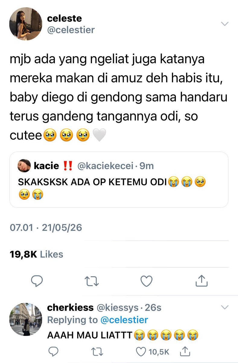 viorious's tweet photo. heboh banget yang dijemput sama suami https://t.co/kfu9YoWPSr