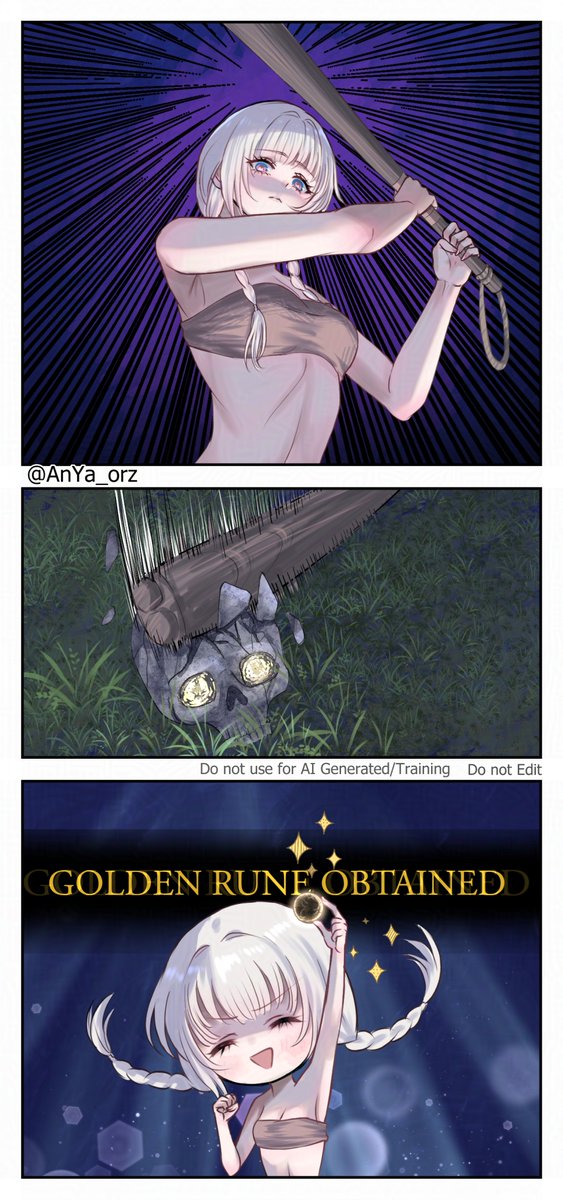 AnYa_orz's tweet photo. Golden Rune Obtained✨💰
#EldenRingFanart #TarnishedOC https://t.co/9phPUsIeYF