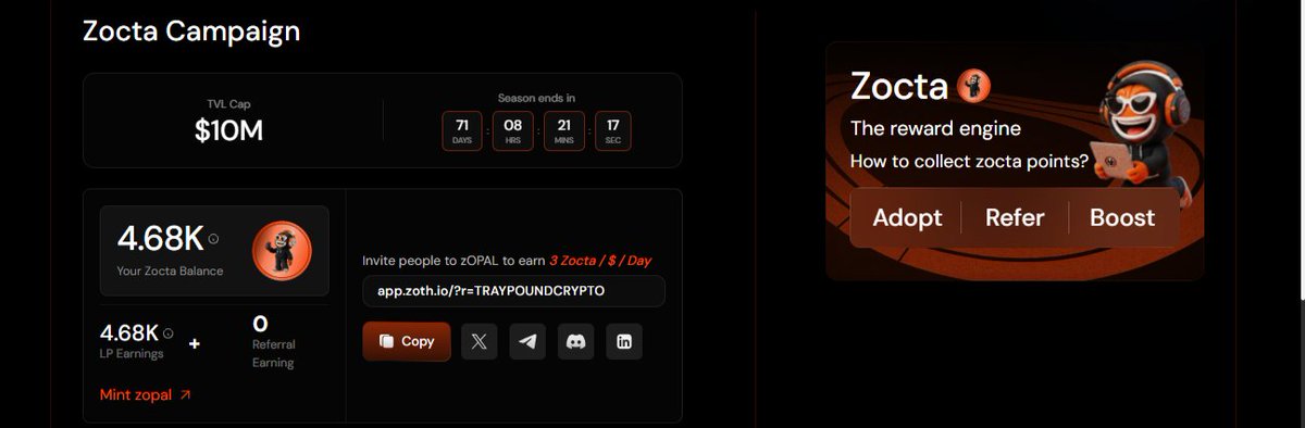 Traypoundcrypto's tweet photo. Get access to zOPAL with my referral https://t.co/jl9W91r2z3 https://t.co/cHJBR4p6yA