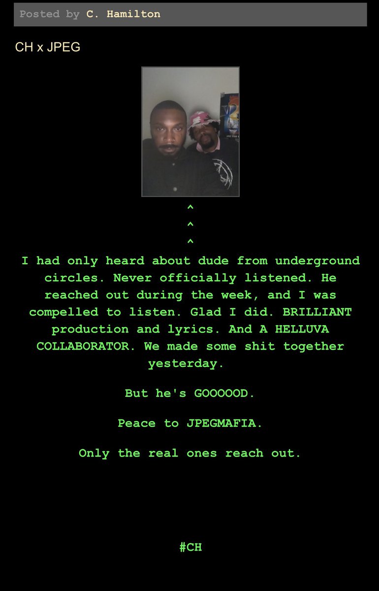 JPEGMAFIANews's tweet photo. Via Charles Hamilton Blog https://t.co/YCETnkSLxk