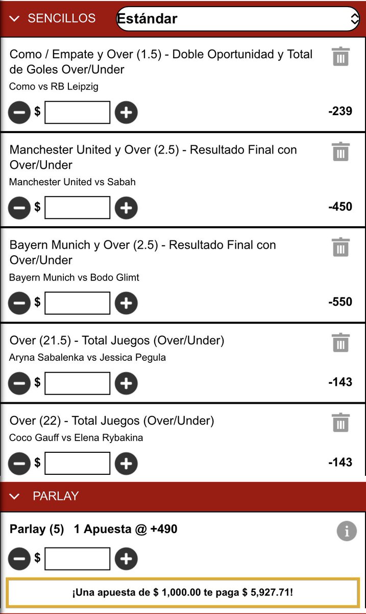MPICKS41's tweet photo. -Como debuta y espera un buen juego, nos cubrimos con la doble oportunidad y el +1.5.
-United y Bayern en casa deberían de golear y ganar.
-La clave está en las semifinales de us open que se juegue un tercer set en ambos, morbo de querer ver a Elena vs Aryna en la final. https://t.co/bveSyfZ9QV