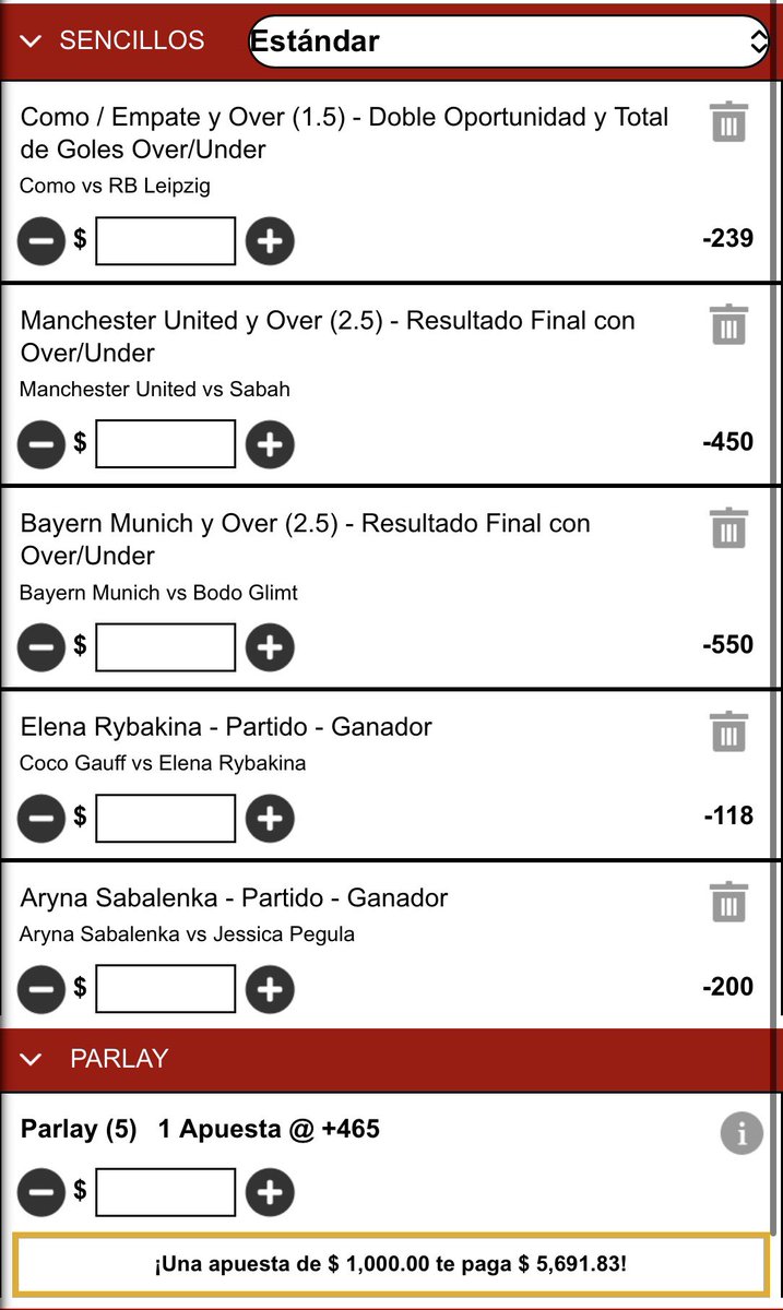 MPICKS41's tweet photo. -Como debuta y espera un buen juego, nos cubrimos con la doble oportunidad y el +1.5.
-United y Bayern en casa deberían de golear y ganar.
-La clave está en las semifinales de us open que se juegue un tercer set en ambos, morbo de querer ver a Elena vs Aryna en la final. https://t.co/bveSyfZ9QV