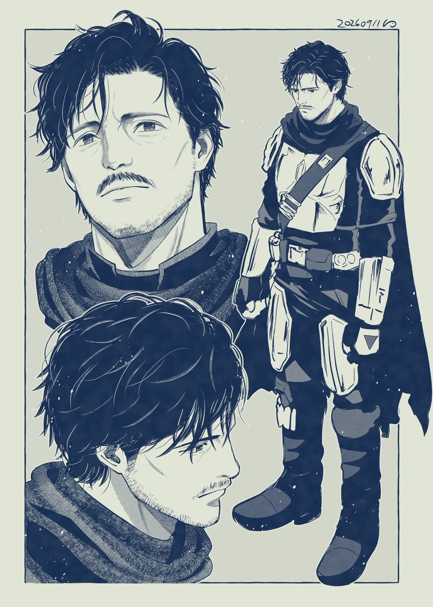 nikudaru's tweet photo. メット外しディン・ジャリンが描きたいのにメット外せるシチュエーションが思い浮かばねーんだ…… https://t.co/2aqDyK0Sn7