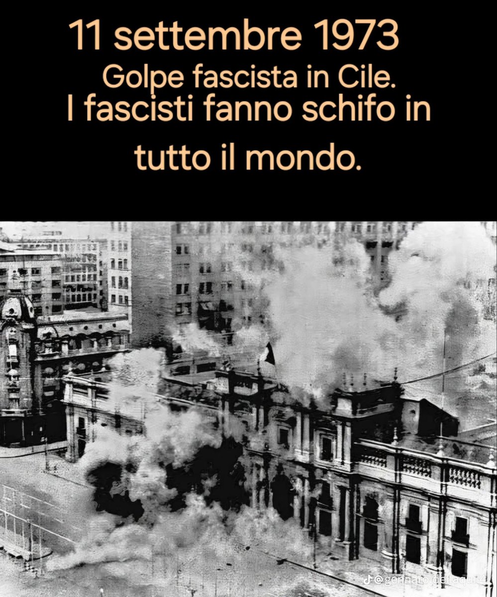 carloemme50's tweet photo. Forse passerà in secondo piano rispetto ad un altro 11 settembre ma non dimentico quei giorni in cui il Cile ebbe un sussulto di libertà con Salvador Allende … stroncato nel sangue e nello sterminio di tante persone. https://t.co/JLV3BNDZAw https://t.co/01Y3lZqBPZ