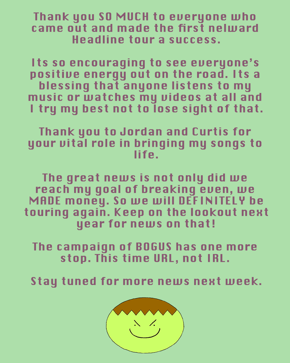 nelward64's tweet photo. a note from nel. One successful tour on the books! onward and upward from here https://t.co/JsZ7Fa6cdC