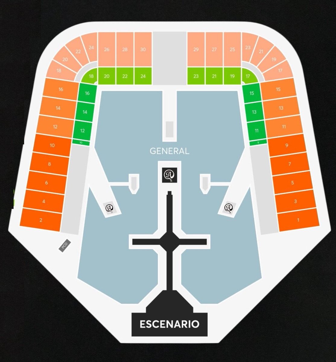 ivan_yhm's tweet photo. @a_lzzzzz @MXESTADIOS Es correcto, cada artista también puede decir la distribución de su escenario. 
Aquí un ejemplo más, the Weeknd y su escenario en forma de cruz que llega hasta gradas gnp. Metallica y su escenario 360, dando vista a todo el recinto https://t.co/dIUfhuJ3qv