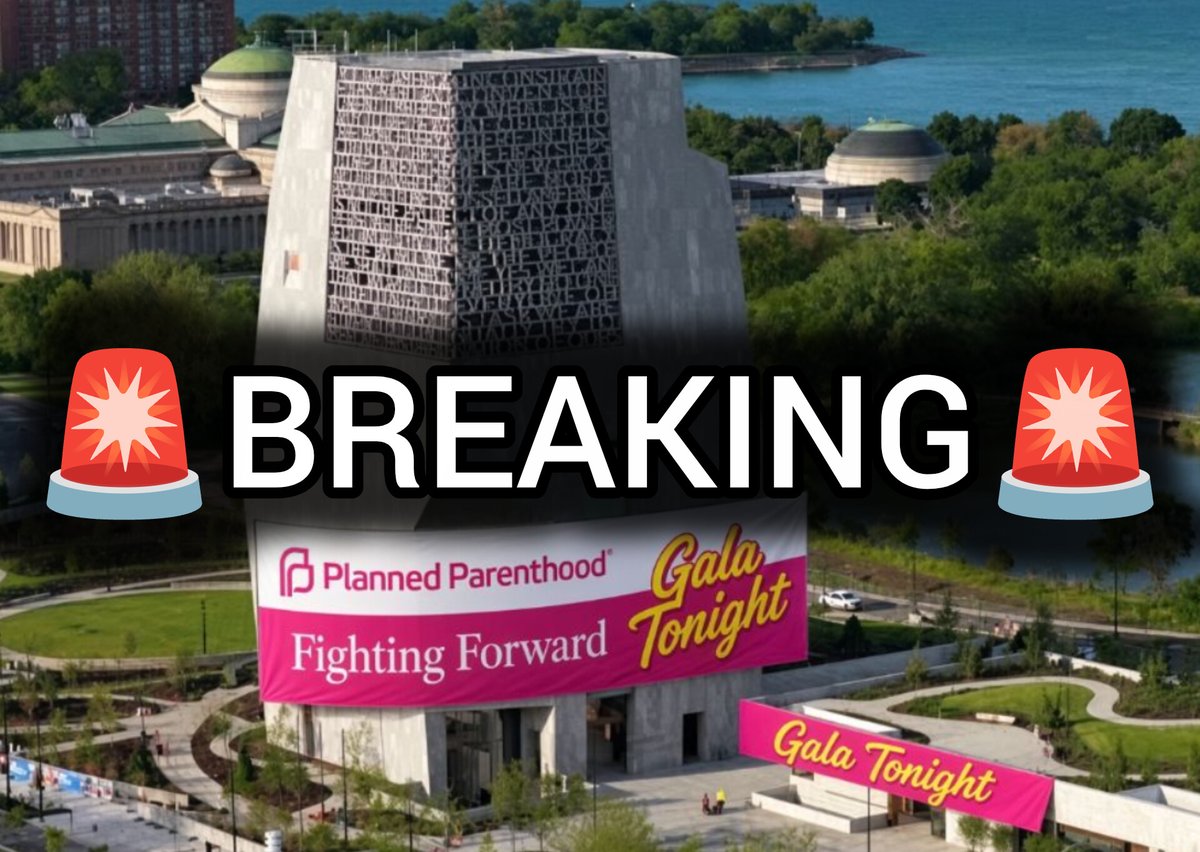 DavidJHarrisJr's tweet photo. 🚨BREAKING: The Obama Presidential Center is set to host a Planned Parenthood fundraising gala for murdering babies.

Planned Parenthood Illinois Action is holding its “Fighting Forward” event in the Sky Room at the new Chicago campus — 6001 S. Stony Island Ave.

It is their signature fall fundraiser. Pro-life groups plan to protest outside with a simple message: abortion is nothing to celebrate.

A presidential center built around “hope” is opening its doors to raise money for the nation’s largest abortion provider. Planned Parenthood’s latest report listed more than 400,000 abortions in one year.

They call it health care. It ends a child’s life.

A house of “legacy” is throwing a party for the industry that never lets the baby leave the womb alive.
