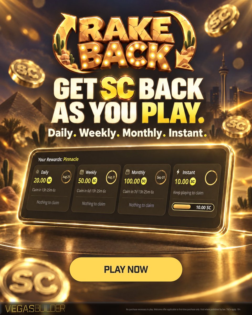 Vegas_Builder's tweet photo. You've been building this whole time... and getting paid for it. 🏗️⚡

Rake Back: Daily. Weekly. Monthly. Instant. Go see what's waiting. 😍

Play free → https://t.co/k0kmIigmdW 🧱

No purchase necessary. 18+. T&amp;Cs apply. https://t.co/PqYp6rypTW