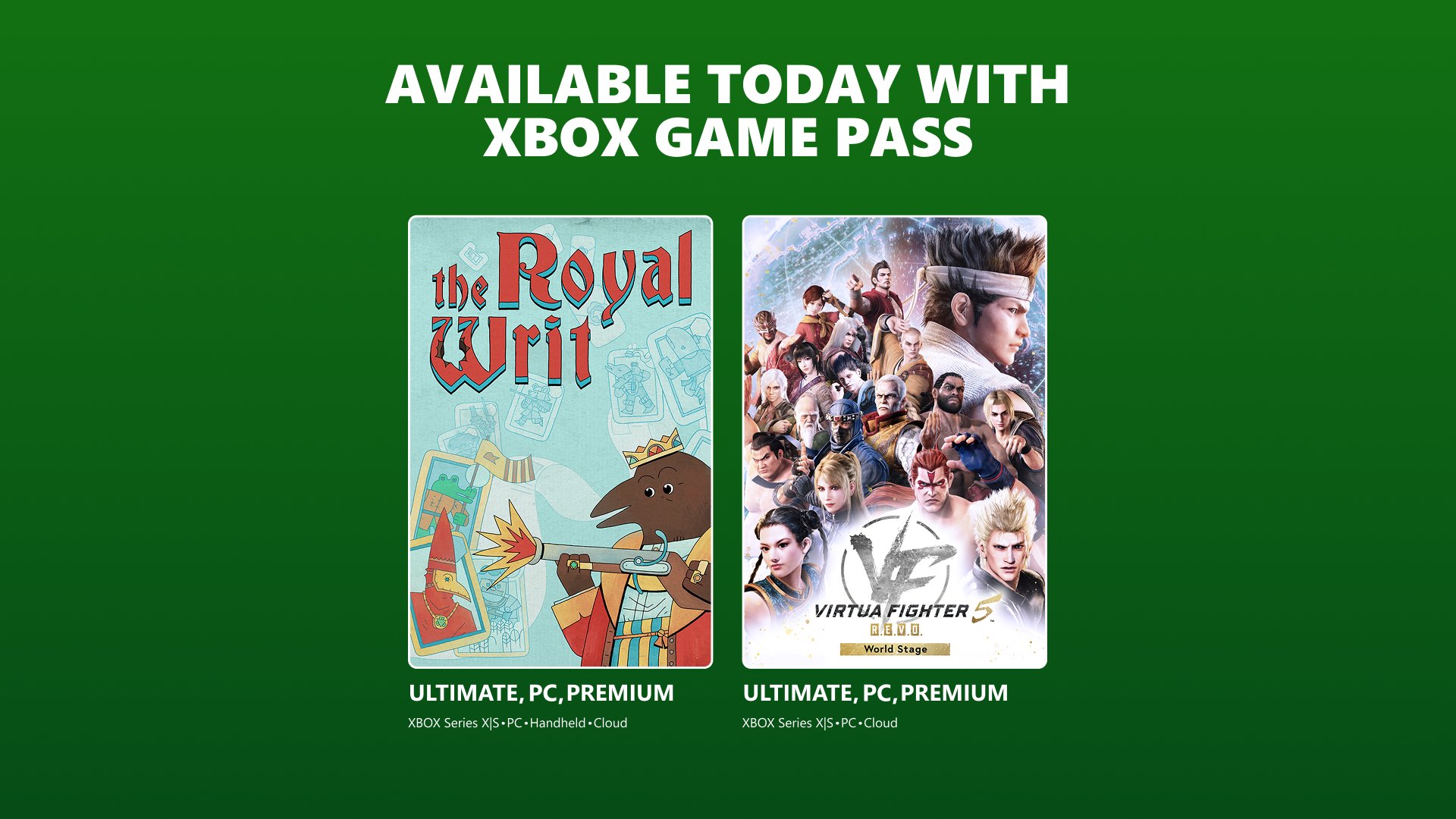 Two New Games Available on Game Pass