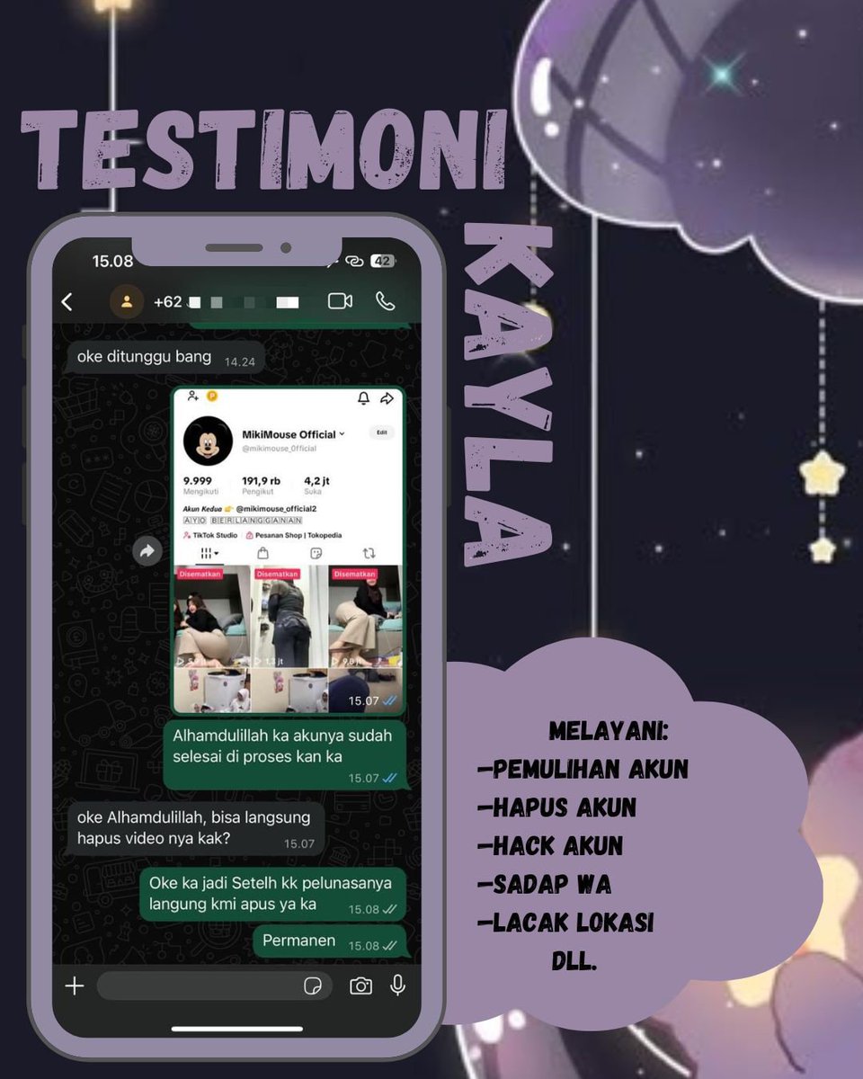 wondurg's tweet photo. HALO OPEN ALL JASA PEMULIHAN AKUN/HAPUS AKUN
 
💚 JASA SADAP WA/SOSMED 
💚JASA LACAK HP HILANG/LOKASI
💚 JASA PEMULIHAN AKUN FACEBOOK/INSTAGRAM/GOGLE 
💚 JASA PEMBUATAN WEBSITE 

FACEBOOK/INSTAGRAM/GMAIL/TELEGRAM(DLL)
KONSULTASI?? WA DI BIO√
#zonauang https://t.co/TBFi76RzqP