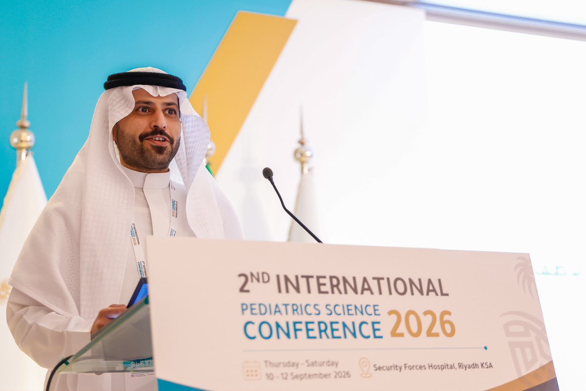 moimsgovsa's tweet photo. 📷| بحضور د. المحسن .. انطلاق أعمال المؤتمر الدولي الثاني لعلوم طب الأطفال 2026 بمستشفى قوى الأمن بالرياض. 

#الخدمات_الطبية https://t.co/6znUK6MOOv
