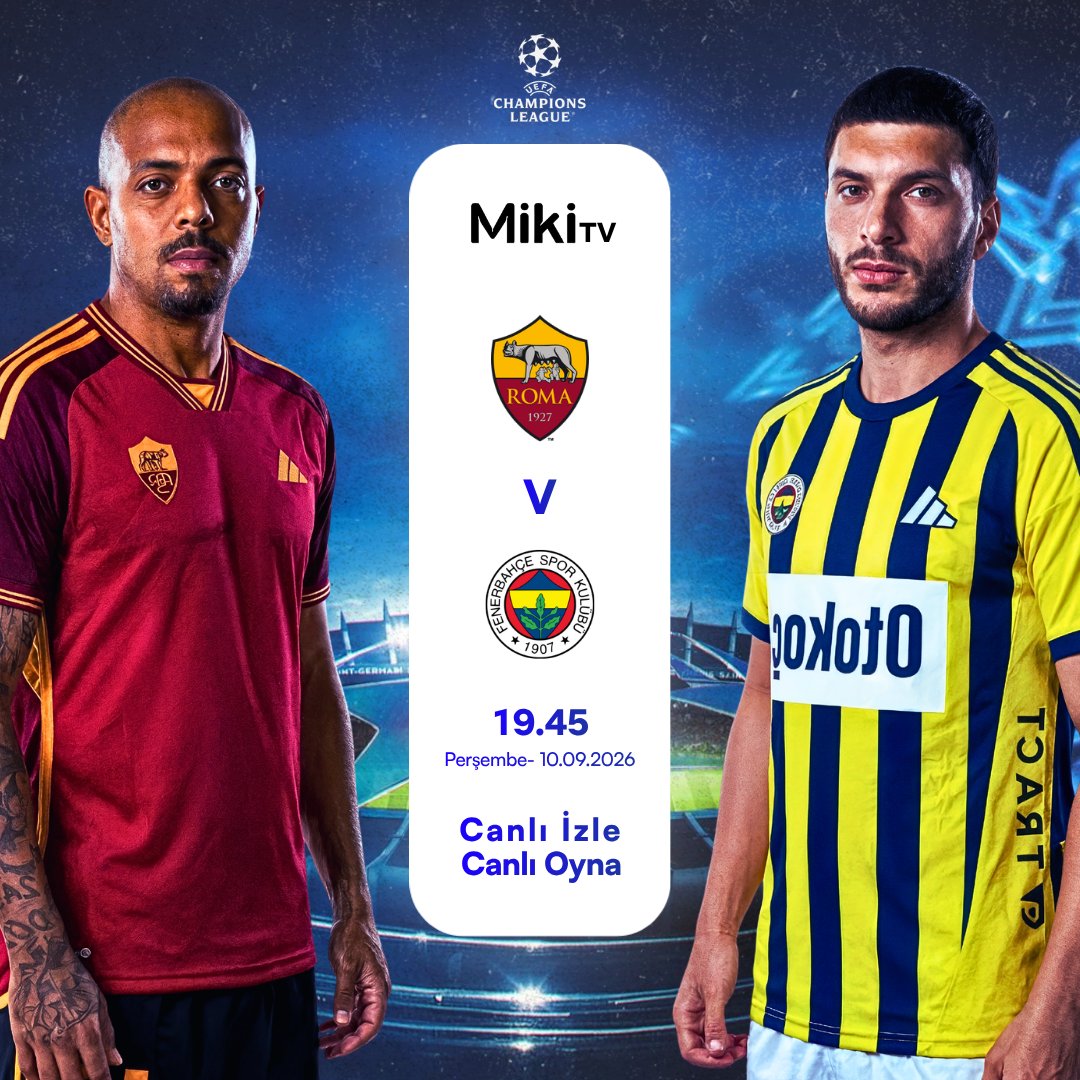 twobdesign's tweet photo. 🏆 Avrupa gecesinde gözler Fenerbahçe'de!

💛💙 Roma karşısında heyecan zirvede, maç keyfi burada.

👇 GÜNCEL GİRİŞ 👇

https://t.co/Wl7M2lxG9X

#canlımaçizle #FenerbahçeRoma  #maçseyret #şampiyonlarligi #Greenwood #maçizle #Bartuğ #FenerinMaçıVar  #maçkeyfi #maçizle #Fenerbahçe https://t.co/xsCPIKZivE