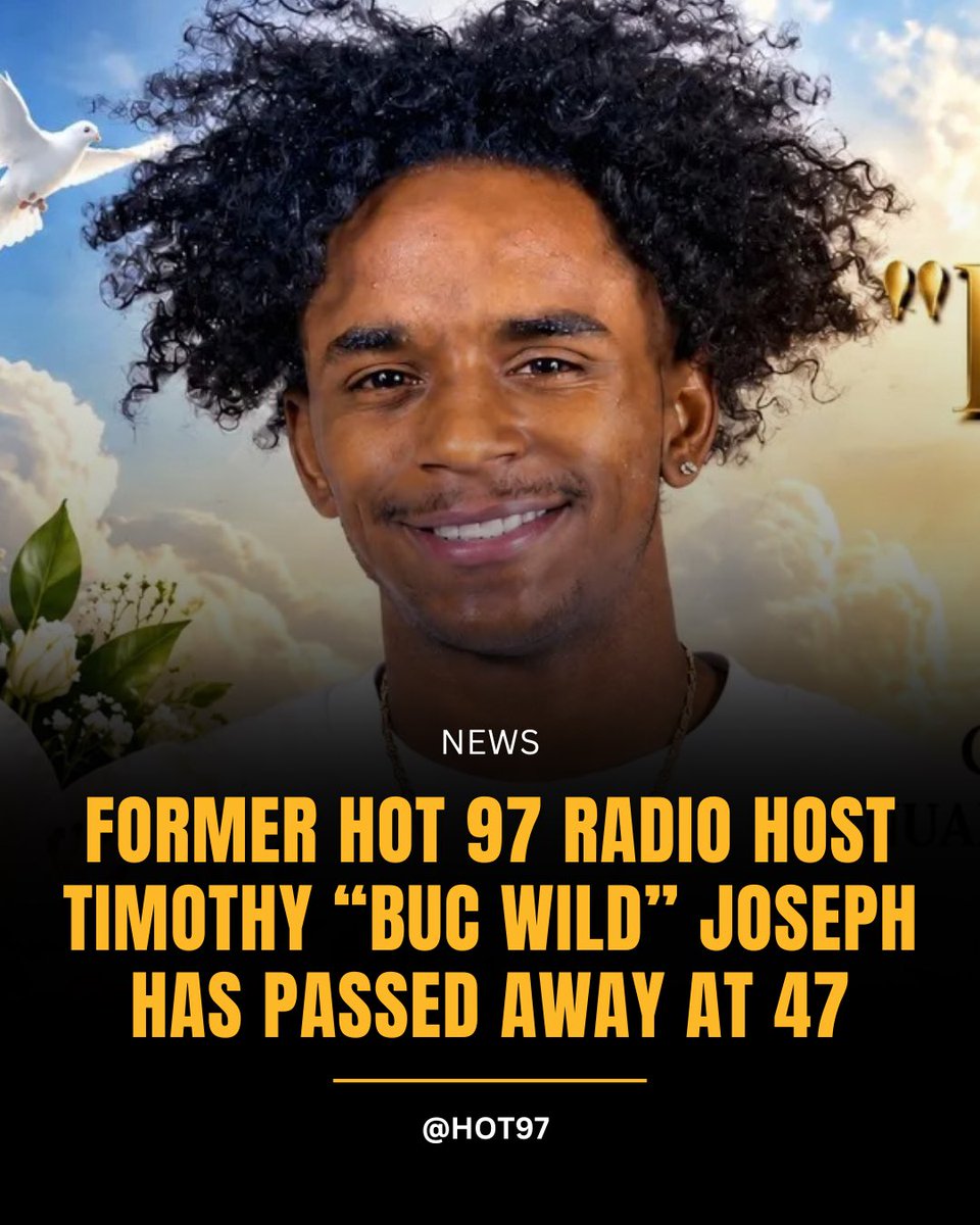 HOT97's tweet photo. Timothy “Buc Wild” Joseph, the former HOT 97 radio host who co-starred on the legendary “Star &amp; Buc Wild” show, has passed awat at 47.  RIP 🙏🕊️ https://t.co/9GBh83e4sx