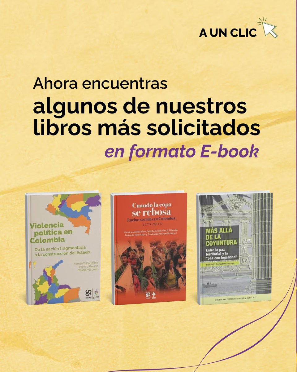 CINEP_PPP's tweet photo. 📚 Tus lecturas favoritas, a un clic de distancia.

Algunos de nuestros libros más solicitados ya están disponibles en formato e-book. 💻📖

✨ Explora el catálogo completo en Librerías @somossiglo y encuentra tu próxima lectura.

#LibrosCinep #LecturasQueTransforman https://t.co/kE1fXYWFQ6
