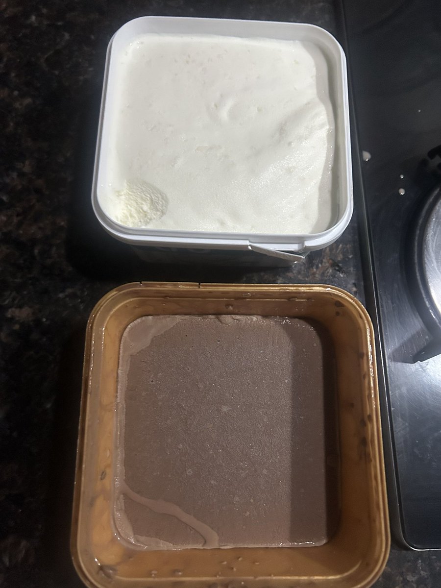 Manisha121's tweet photo. @ZeptoNow everyday is a new low . Ordered ice cream . Different flavours , same quantity but look at this . The chocolate is half . The quantity . Earlier they sent Kala channa where no expiry date was there . What’s happening . @Tukaram_IndIAS sir pls check https://t.co/g4zvb4Car7