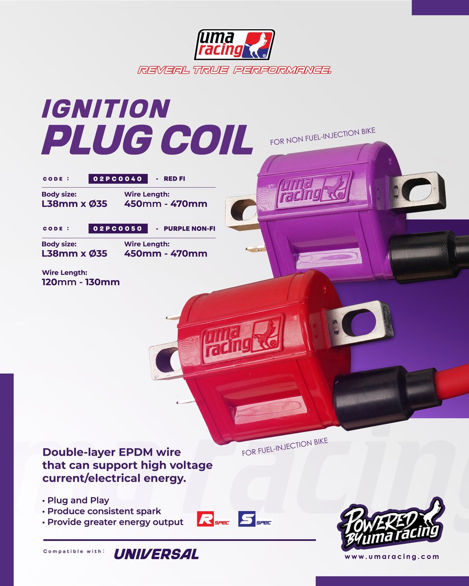 alexaander60011's tweet photo. Clean spark, steady flow. UMA Racing Plug Coil, now with double-layer EPDM wire for higher voltage and better engine performance. Available now at Racing Mod, Mirpur-2, Dhaka. Order via WhatsApp: 01796422263 https://t.co/wO6HPLhl5H
