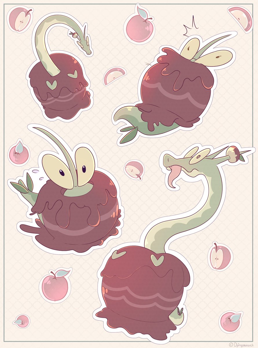 DyingStarArch's tweet photo. Silly Dipplin and Hydrapple drawings :3♥️
#pokemon #Pokemonartㅤ #dipplin #hydrapple https://t.co/bKHDhYunag