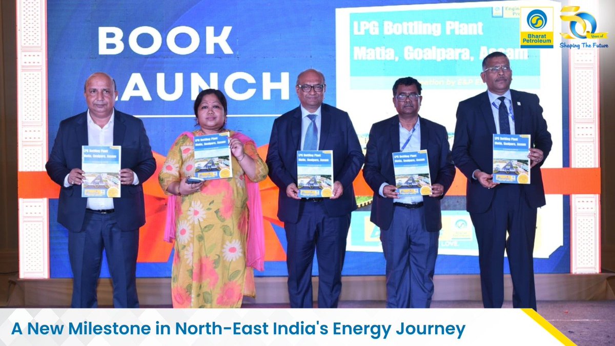 BPCLimited's tweet photo. A New Milestone for BPCL in North-East India

Bharat Petroleum Corporation Limited (BPCL) has successfully commissioned the Matia LPG Bottling Plant in Goalpara, Assam, marking the commissioning of BPCL’s first LPG bottling plant in Assam and the North-East. The occasion was graced by Smt Darshana Chetia, Additional District Commissioner, Goalpara, Assam, as the distinguished dignitary, along with Chief Guests Shri Subhankar Sen, Director (Marketing), BPCL; Shri Dinabandhu Mandal, Executive Director (Engineering & Projects); and Shri T. V. Pandiyan, Business Head (LPG), BPCL.

A key highlight of the occasion was the flag-off of the first packed LPG truck from the Matia Plant, marking the beginning of commercial operations and the plant’s integration into BPCL’s LPG supply chain.

The new facility will strengthen LPG availability and supply infrastructure across Assam and North-East India, enabling reliable supplies, faster turnaround and improved last-mile service while supporting the region’s growing LPG demand. The plant will serve nearly half a million LPG consumers in Assam.

The successful commissioning reflects the collective effort, engineering capability, teamwork and strong commitment to safety demonstrated by BPCL’s Engineering & Projects, LPG and Operations teams, supported by project partners and stakeholders.

#BPCL #BharatPetroleum #MatiaLPGPlant #LPG #Assam #NorthEastIndia #EnergyForProgress #EnergySecurity

@HardeepSPuri @PetroleumMin @Secretary_MoPNG