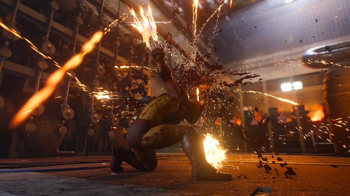 KahliefAdams's tweet photo. A couple of more thoughts on Wolverine. The deformation tech is freaking cool. You can really see it in photo mode (I took these). 

This game made me reexamine the idea of the “superhero kit”. What powers and abilities you have and how that translates to a gameplay loop. Spider-Man isn’t that different than Wolvie, but the small differences like gadgets and “flight” really make it easier to feel cool with him and makes the contrast between them harder to unsee.
