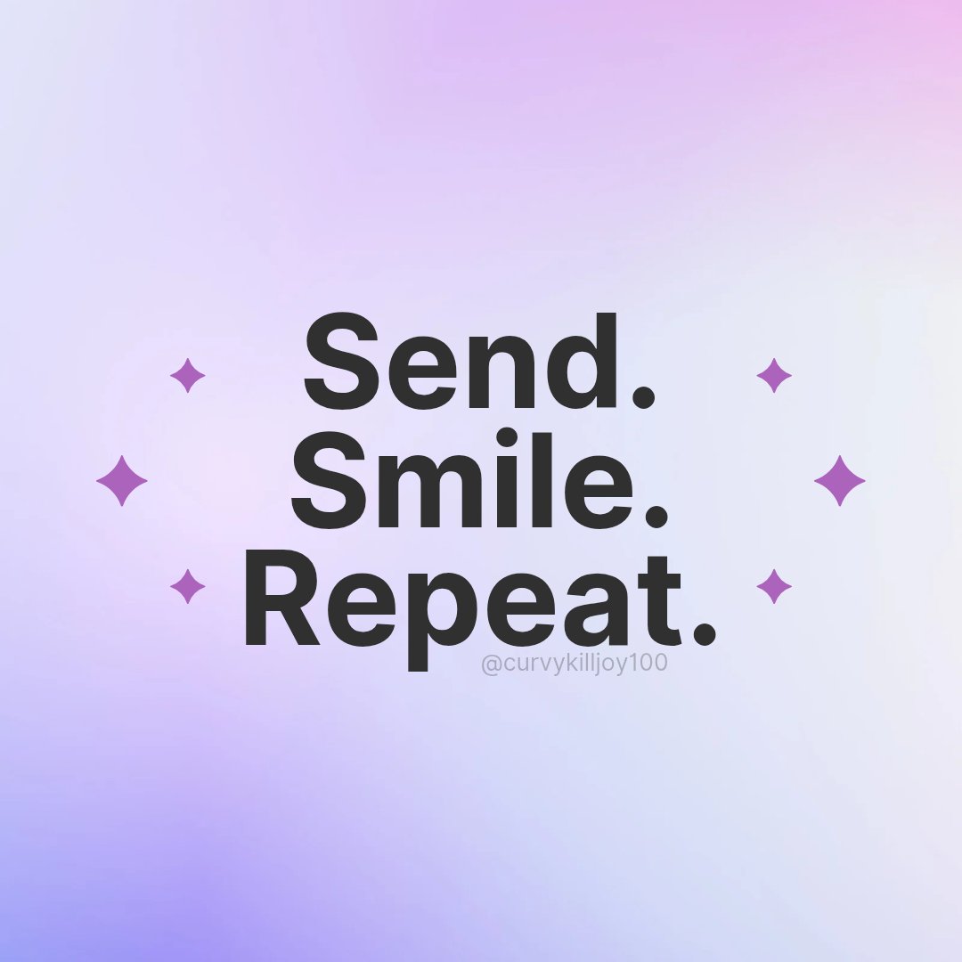 Curvykilljoy100's tweet photo. Send. Smile. Repeat. https://t.co/n8J8Gf1pff