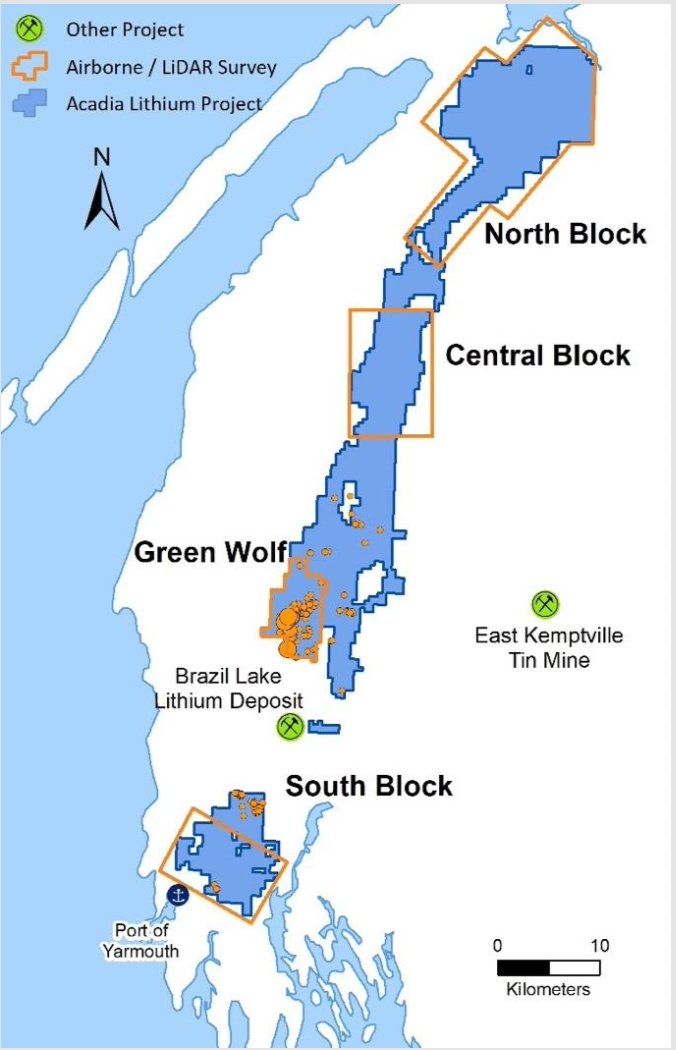 Scotia_Metals's tweet photo. ⚒️ @Scotia_Metals Acadia Project: 80+ km of LCT pegmatite strike, on trend north and south of the Brazil Lake #lithium deposit. The Green Wolf target sits <8 km up-ice of Brazil Lake. Angular, fresh #spodumene boulders may point to nearby bedrock sources. $SMET $SMET.c https://t.co/WwjzDGNlmg