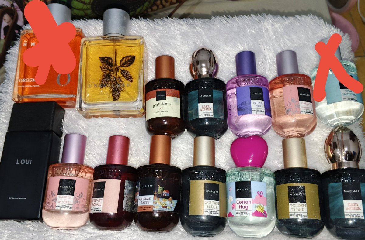 staryoon____'s tweet photo. Help RT Please🙏🏻
Aku jual parfum ori tapi reject mall jadi no box ya. Bisa orange🍊.

- hmns unpatched 160k
- scarlet all varian 40k
- saff n co loui 110k

Wts parfum dreamy garden of whisper caramel latte golden elixir cutton hug velvet rouge safa ather https://t.co/YXIUtdyE1I