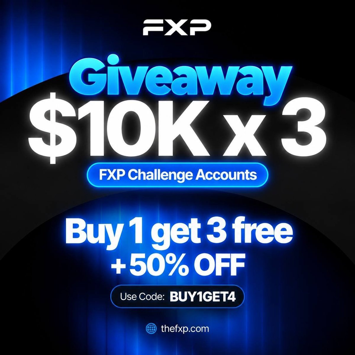 1trade0's tweet photo. 🚨 CHALLENGE ACCOUNTS GIVEAWAY🚨

We’re putting 3 × $10,000 Fxp Challenge Accounts up for grabs on MT5. 💰

That’s $30,000 in challenge capital.

Want in?

1️⃣ Follow @Fxpfirm @1trade0

2️⃣ Like + repost this post

3️⃣ Tag 3 traders who need to see this

4️⃣ Join : https://t.co/9pVhuuO0Oe

5️⃣ Follow the additional accounts listed below 👇 
@SpeedouForex  @MaheeerFx @Propfirms_Audit @am_nazee_fx @dadeen__ @Sp_forex1
@NasaraCapital @1Pipzenfx 

↘️Join Discord: https://t.co/oOK5VkBXDw
↘️Join Telegram: https://t.co/wZQUHRcSKx

NO SCREENSHOT NO ENTRY📍

⏳ Winners announced in 5 DAYS.