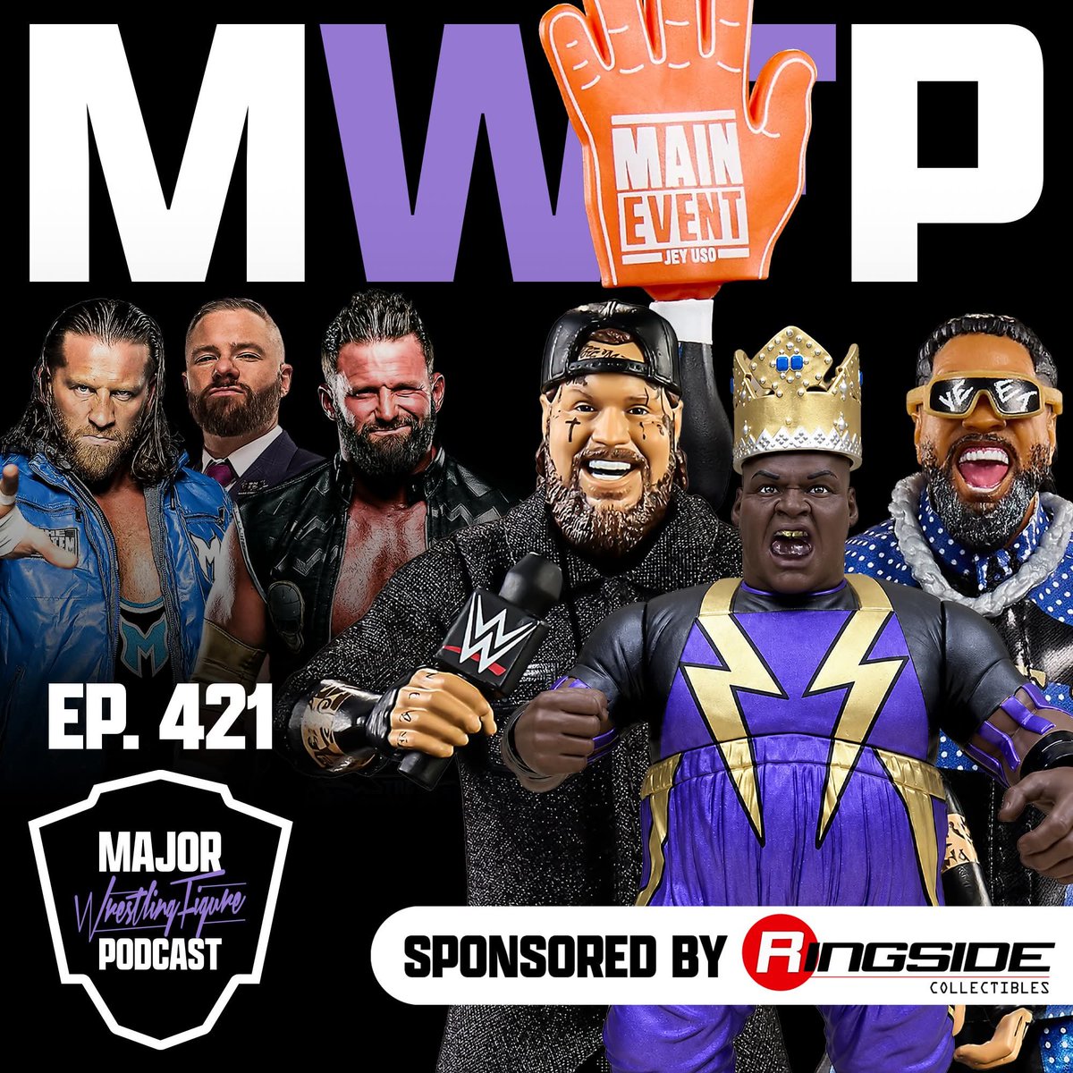 MajorWFPod's tweet photo. The latest episode of @MajorWFPod is available now!

▶️ https://t.co/it3wRzl8tn
🎧 https://t.co/KJEzGPIsDQ

@TheMattCardona, @Myers_Wrestling &amp; @MarkSterlingEsq discuss new @Mattel WWE figures, @TheZombieSailor &amp; more!

🔁 Repost for chance to win FREE figure from @RingsideC! https://t.co/ZBTqez42NT