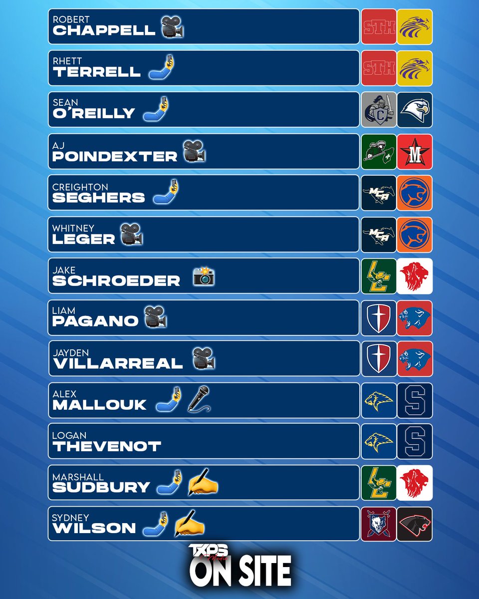 TXPSMedia's tweet photo. Check out where all of our interns and staff will be ON SITE this Friday night to start off the new season!  The three games already listed PLUS:

@STHFootball vs @KinkaidAthletic 
@clhstxathletics vs @SBS_Athletics 
@lsaathl vs @stjohnsmavs 
@MCAMustangFB vs @CCAhsathletics
@SMPREP_FB vs @AthleticsHP 

Let's Go!  

#txhsfb