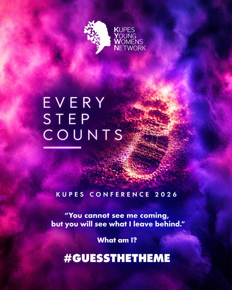 kupesnetwork's tweet photo. β¨ GUESS THE THEME β¨
Each year, God has given KUPES a word for the season β a word to guide us, challenge us, and shape our journey.
But the question remainsβ¦what is the word for this year's conference? ππ£
#KUPESConf2026
#ThemeReveal
#EveryStepCounts https://t.co/zsBoJVs7vW