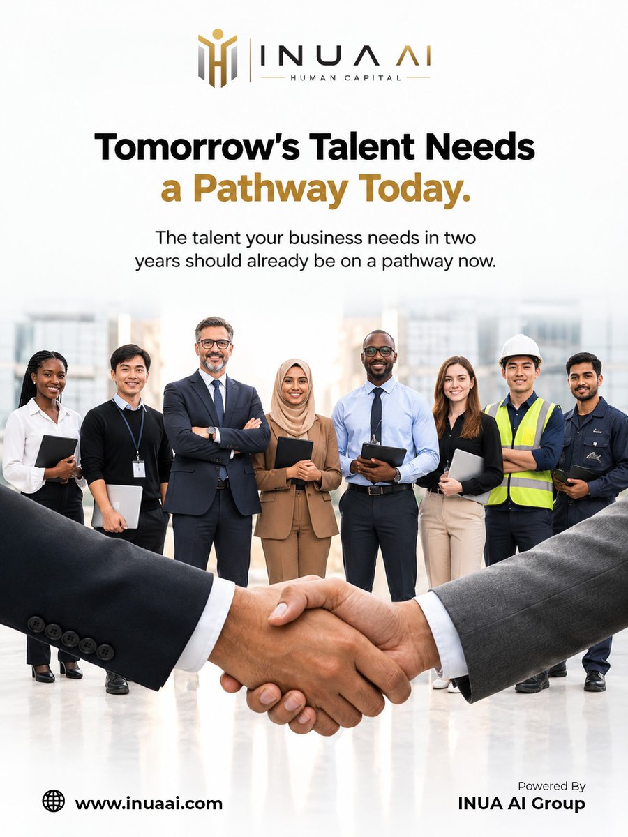 INUAAIHC's tweet photo. The talent you need in two years should be on a pathway now. @INUAAIHC Group builds it. Talk now.

#INUAAIGroup #RealizePossibilities #TalentAcceleration #AfricanInnovation #CareerPathways #FutureReadyTalent https://t.co/arfthRQZFc