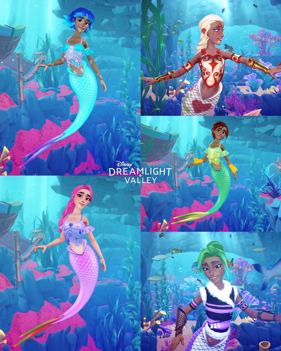 Disimyy's tweet photo. Mermaidssssssssss😱😱🧜‍♀️🪸🐟🦀 #DisneyDreamlightValley Keepsake Sea DLC https://t.co/ancMTNo7lM